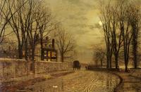 Grimshaw, John Atkinson - The Turn of the Road